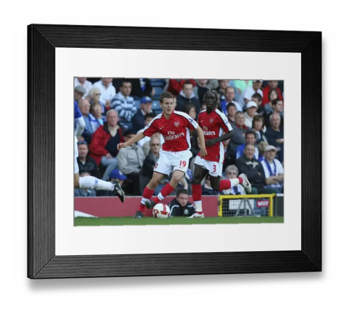 Framed Print : Jack Wilshere and Bacary Sagna (Arsenal) Blackburn Rovers 0: 4 Arsenal