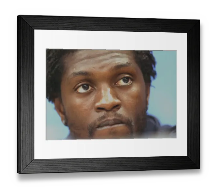 Framed Print : Emmanuel Adebayor's Pre-Match Interview: Arsenal FC vs Dynamo Kiev, UEFA Champions League, Group G (September 16, 2008)