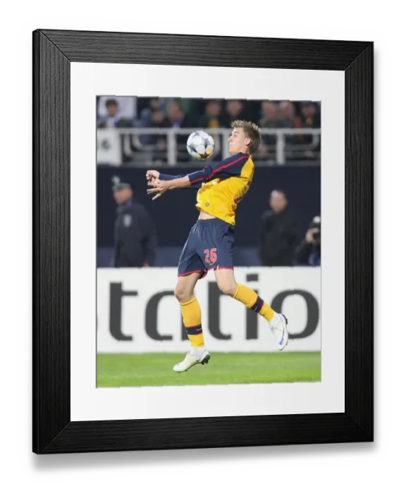 Framed Print : Bendtner's Battle: 1-1 Stalemate Against Dynamo Kiev in Champions League