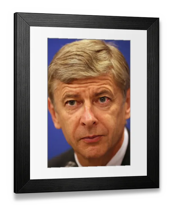 Framed Print : Arsene Wenger at His Pre-Match Press Conference Ahead of Arsenal's UEFA Champions League Clash with Dynamo Kiev (September 2008)