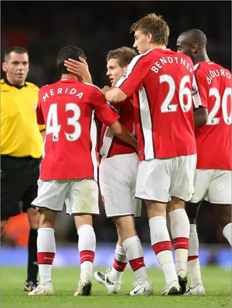 Jack Wilshere celebrates scoring the 5th Arsenal goal