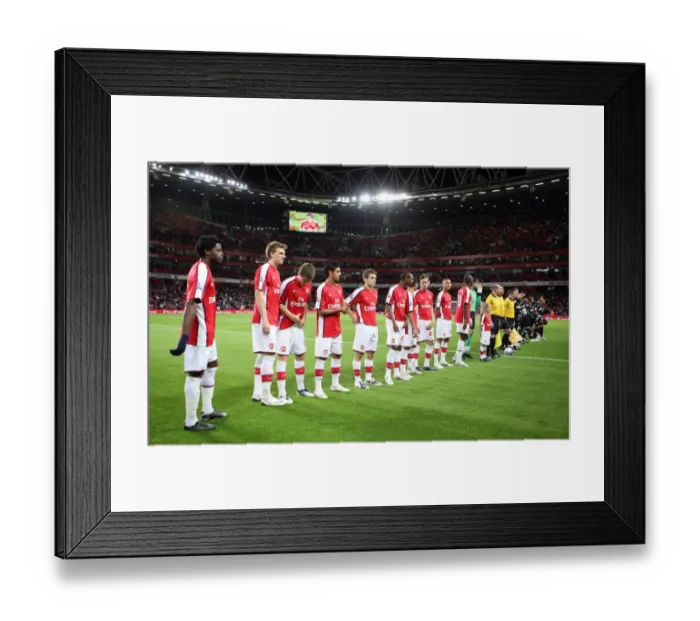 Framed Print : The Arsenal team line up before the match