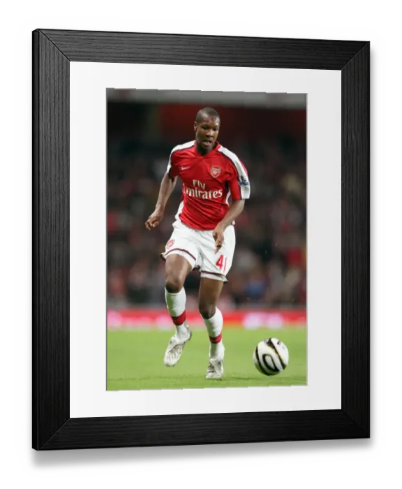 Framed Print : Gavin Hoyte's Dominant Performance: Arsenal Crushes Sheffield United 6-0 in Carling Cup