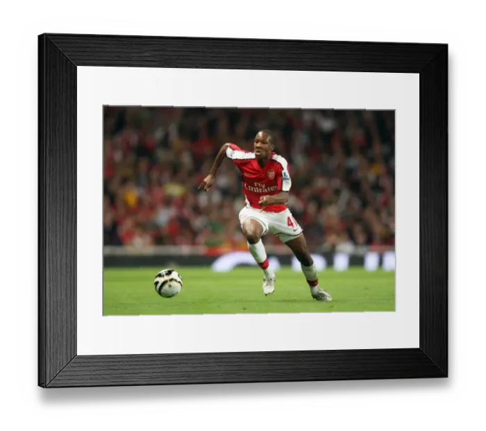 Framed Print : Arsenal's Gavin Hoyte Leads 6-0 Carling Cup Victory Over Sheffield United