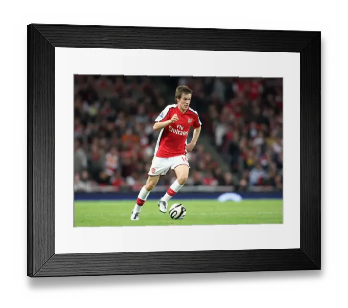 Framed Print : Arsenal's Aaron Ramsey Stars: 6-0 Rout of Sheffield United in Carling Cup
