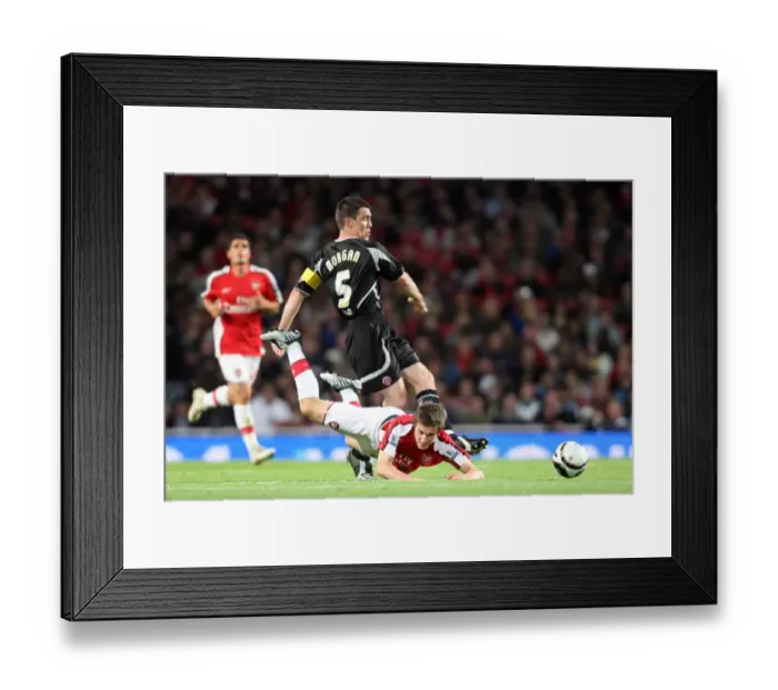 Framed Print : Aaron Ramsey (Arsenal) Chris Morgan (Shef Utd) Framed Print : Aaron Ramsey (Arsenal) Chris Morgan (Shef Utd)