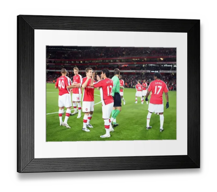 Framed Print : Aaron Ramsey and Carlos Vela and the rest of the Arsenal