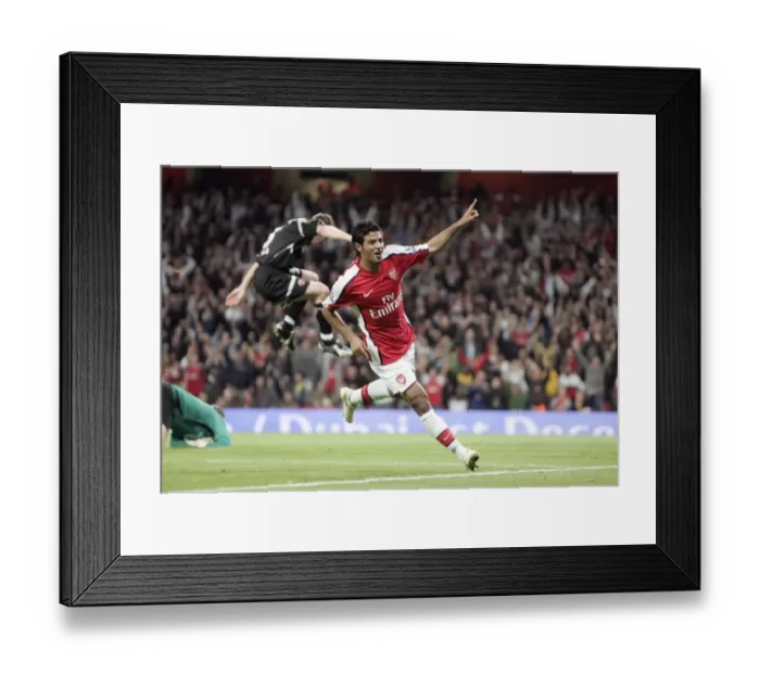 Framed Print : Carlos Vela celebrates scoring his 1st goal Arsenals 3rd