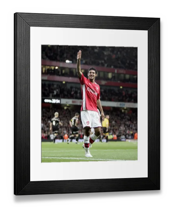 Framed Print : Carlos Vela celebrates scoring his 2nd goal Arsenals 4th