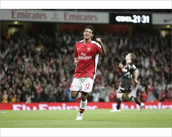 Carlos Vela celebrates scoring his 3rd goal Arsenals 6th