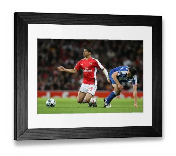 Framed Print : Denilson (Arsenal) Cristian Sapunaru (Porto)