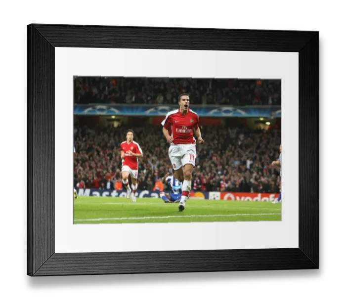 Framed Print : Robin van Persie's Historic Debut Goal: Arsenal 4-0 FC Porto, Champions League 2008 Framed Print : Robin van Persie's Historic Debut Goal: Arsenal 4-0 FC Porto, Champions League 2008