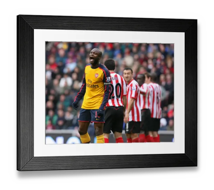 Framed Print : Gallas Leads Arsenal in Dramatic 1:1 Draw at Sunderland, October 2008 Framed Print : Gallas Leads Arsenal in Dramatic 1:1 Draw at Sunderland, October 2008