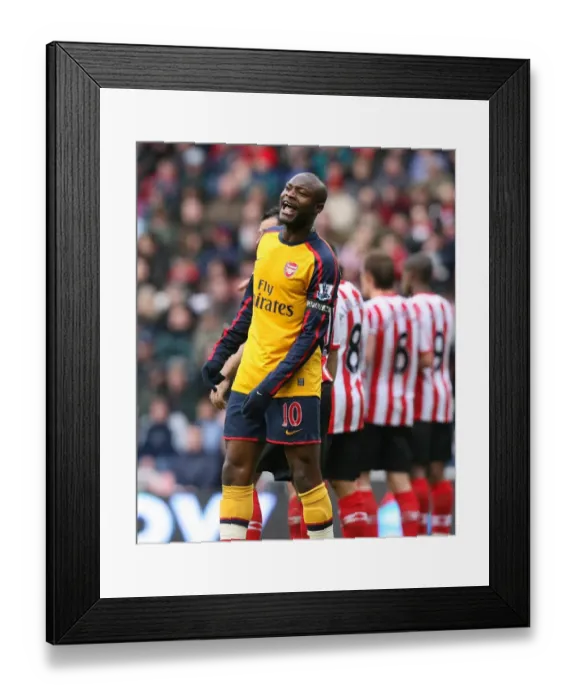 Framed Print : Gallas Leads Dramatic Draw: Arsenal at Sunderland, Barclays Premier League, October 2008
