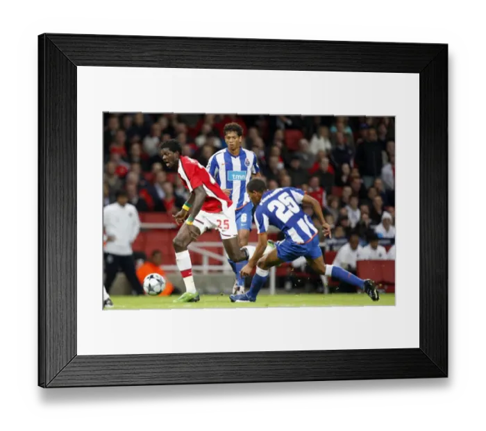 Framed Print : Emmanuel Adebayor (Arsenal) Fernando (Porto) Framed Print : Emmanuel Adebayor (Arsenal) Fernando (Porto)
