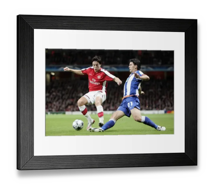 Framed Print : Samir Nasri (Arsenal) Cristian Sapunaru (Porto) Framed Print : Samir Nasri (Arsenal) Cristian Sapunaru (Porto)
