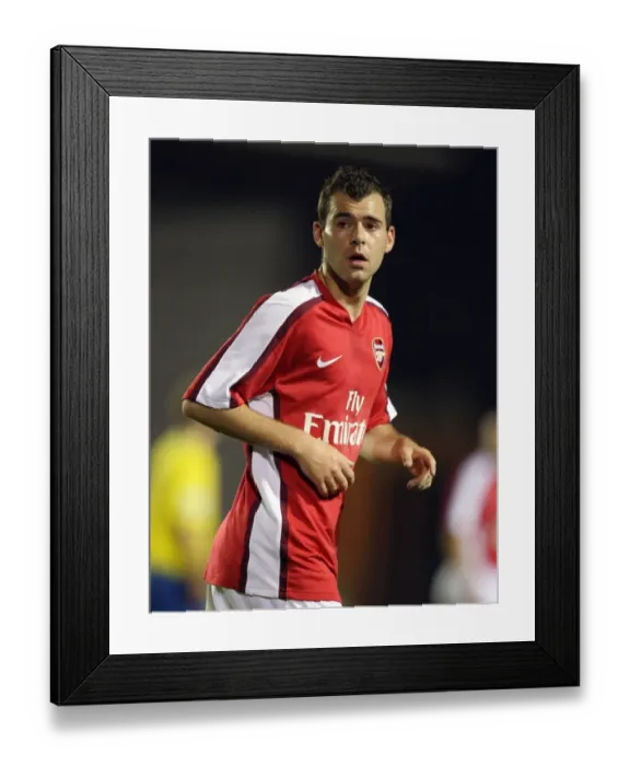 Framed Print : Amaury Bischoff's Thrilling Performance: Arsenal's 3-2 Victory over Stoke City Reserves (6 / 10 / 08)