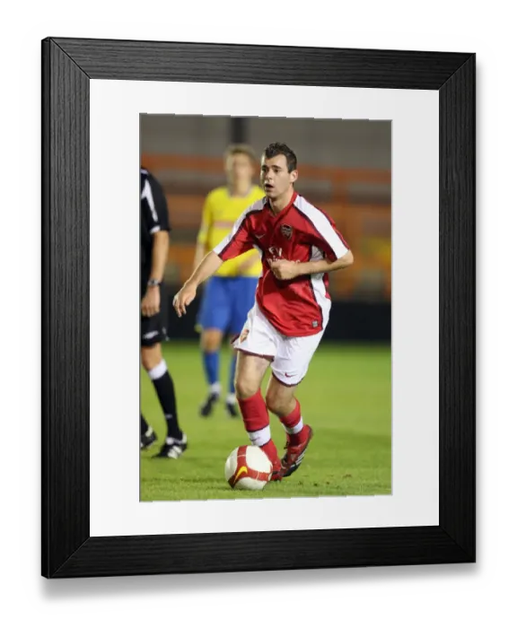 Framed Print : Amaury Bischoff in Action: Arsenal's Dominant Performance Against Stoke City Reserves, 6-10-08 (6-1 win)