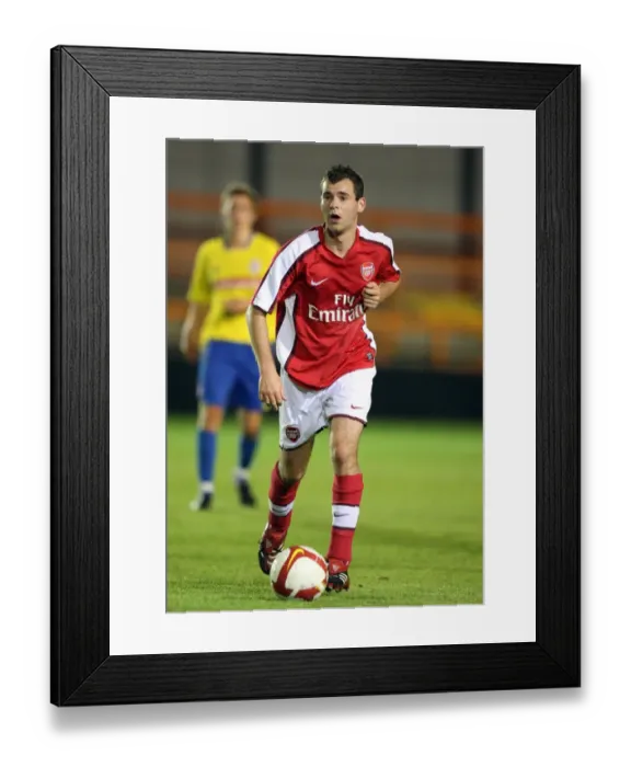 Framed Print : Arsenal's Amaury Bischoff Shines in Dominant 3-2 Win Over Stoke City Reserves, Barclays Premier Reserve League South, 2008