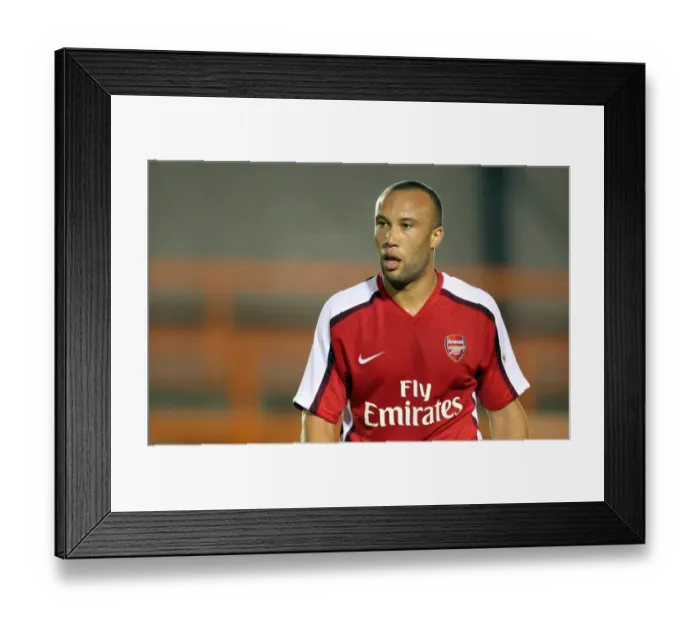 Framed Print : Mikael Silvestre in Action: Arsenal Reserves vs Stoke City Reserves, 6 / 10 / 08 Framed Print : Mikael Silvestre in Action: Arsenal Reserves vs Stoke City Reserves, 6 / 10 / 08