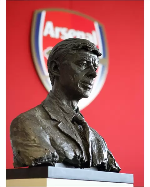 The bust of Arsene Wenger the Arsenal manager
