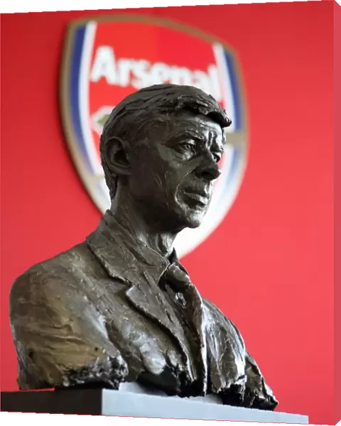 The bust of Arsene Wenger the Arsenal manager