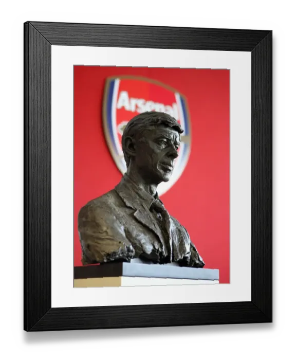 Framed Print : The bust of Arsene Wenger the Arsenal manager