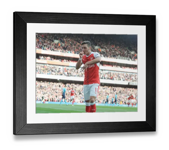 Framed Print : Mesut Ozil Scores the Third Goal: Arsenal's Triumph over Swansea City (2016-17) Framed Print : Mesut Ozil Scores the Third Goal: Arsenal's Triumph over Swansea City (2016-17)