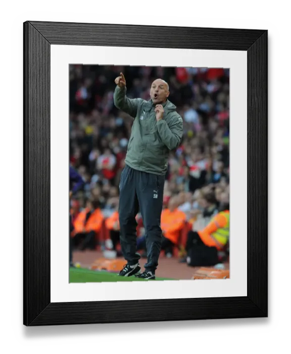 Framed Print : Steve Bould Leads Arsenal: Arsenal vs Swansea City, 2016-17