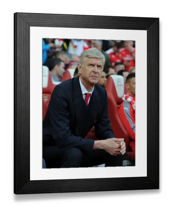 Framed Print : Arsene Wenger: Arsenal Manager at Emirates Stadium Before Arsenal vs Swansea City, Premier League 2016-17