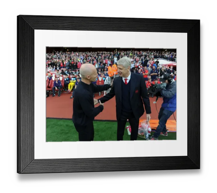 Framed Print : Arsene Wenger and Bob Bradley: Pre-Match Handshake at Arsenal vs Swansea City, Premier League 2016-17 Framed Print : Arsene Wenger and Bob Bradley: Pre-Match Handshake at Arsenal vs Swansea City, Premier League 2016-17