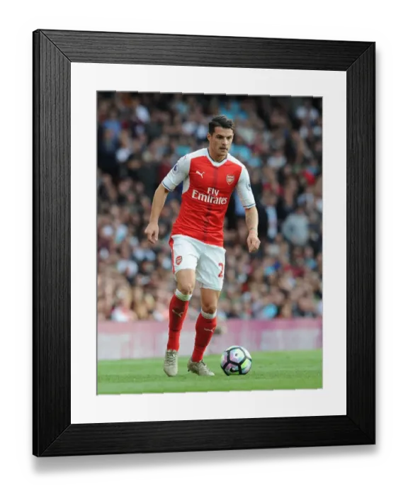 Framed Print : Granit Xhaka in Action: Arsenal vs Swansea City, Premier League 2016-17