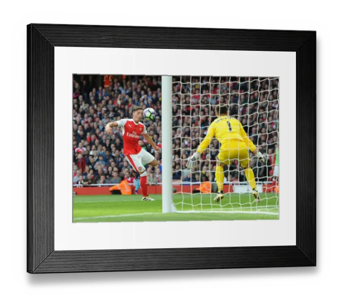 Framed Print : Mesut Ozil Scores Arsenal's Third Goal Against Swansea City (2016-17)