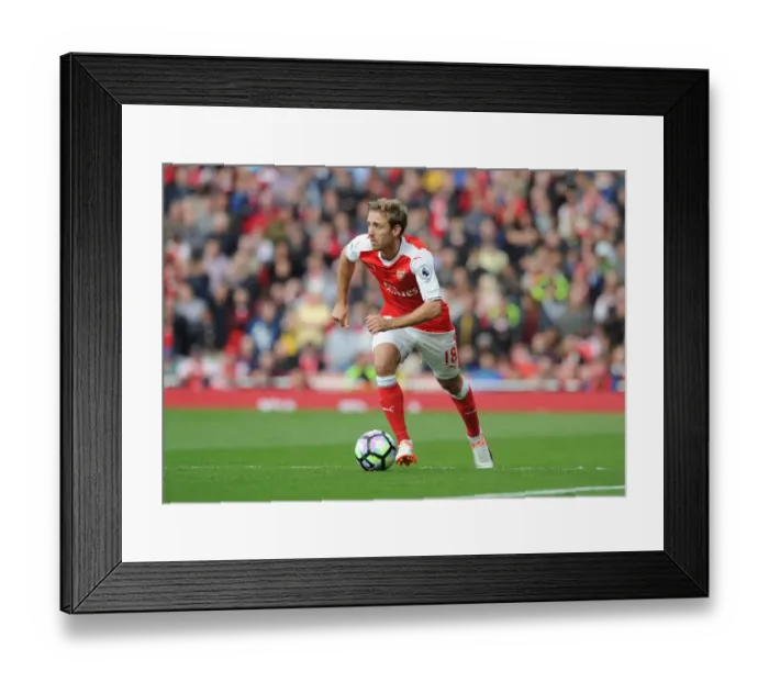 Framed Print : Nacho Monreal in Action: Arsenal vs Swansea City (2016-17)