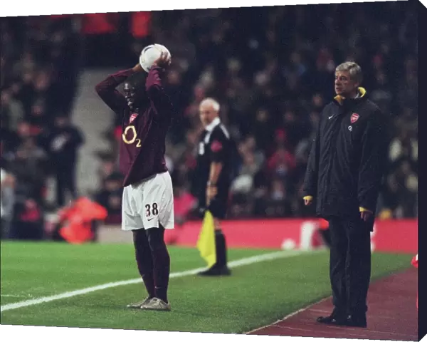Kerrea Gilbert and Arsenal manager Arsene Wenger. Arsenal 3: 0 Reading