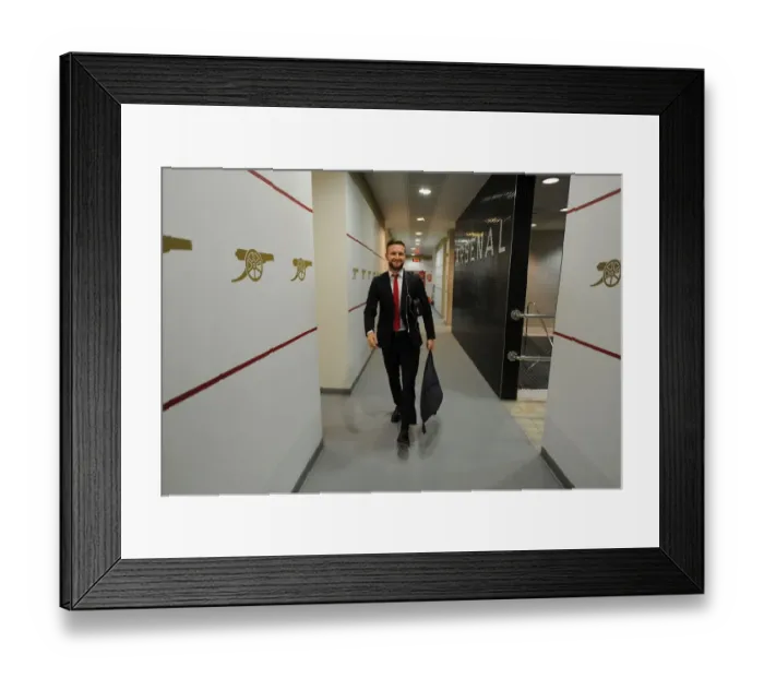 Framed Print : Arsenal's Mustafi Gears Up for Ludogorets Showdown in 2016-17 Champions League
