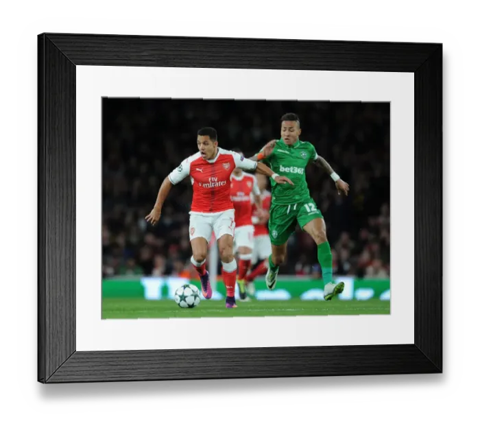 Framed Print : Alexis Sanchez's Dramatic Goal: Arsenal Edges Ludogorets in 2016-17 Champions League