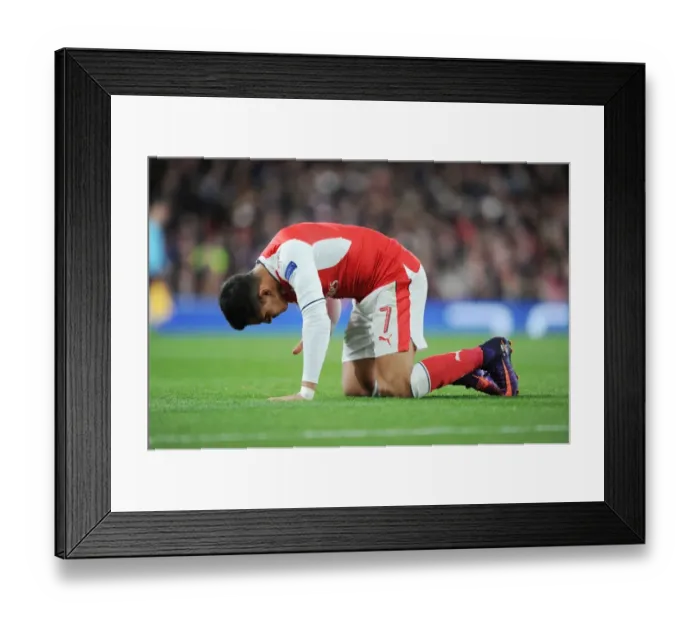 Framed Print : Alexis Sanchez: Arsenal's Star Performer in Champions League Clash Against Ludogorets Razgrad