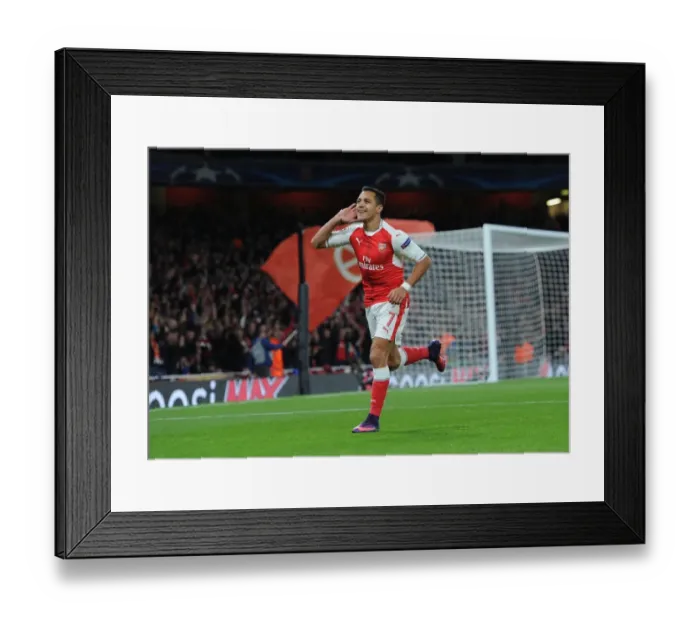 Framed Print : Alexis Sanchez's Goal: Arsenal FC vs. PFC Ludogorets Razgrad, UEFA Champions League, 2016 Framed Print : Alexis Sanchez's Goal: Arsenal FC vs. PFC Ludogorets Razgrad, UEFA Champions League, 2016