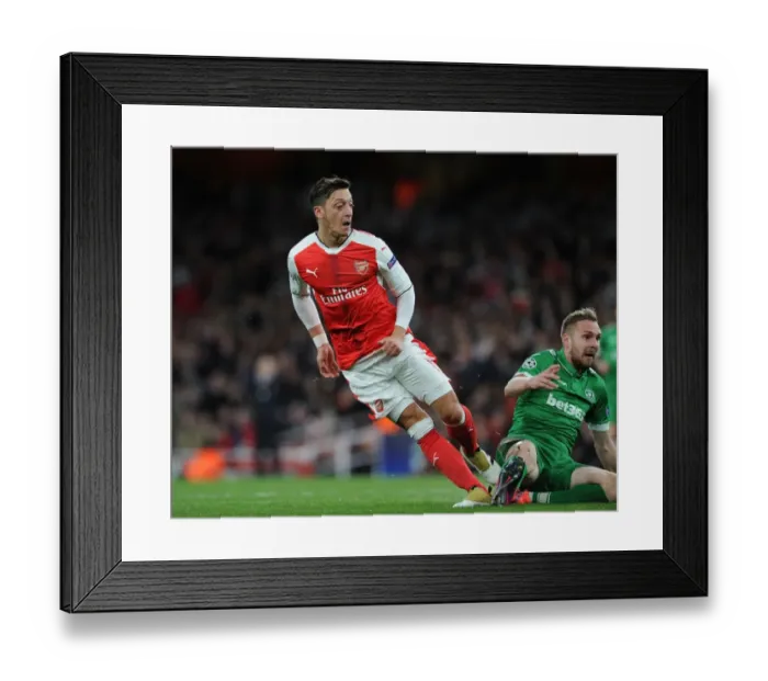 Framed Print : Mesut Ozil Scores Arsenal's Fourth Goal in 2016-17 Champions League Against Ludogorets Framed Print : Mesut Ozil Scores Arsenal's Fourth Goal in 2016-17 Champions League Against Ludogorets