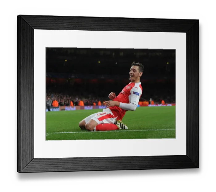 Framed Print : Mesut Ozil's Brace: Arsenal Crushes Ludogorets 5-0 in Champions League 2016-17