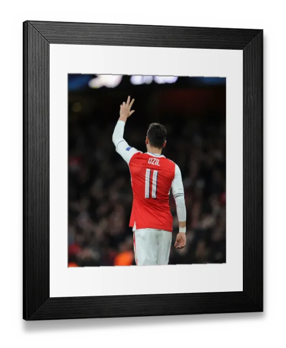 Framed Print : Arsenal's Ozil Scores Hat-trick: Arsenal FC 6-0 PFC Ludogorets Razgrad, UEFA Champions League 2016-17