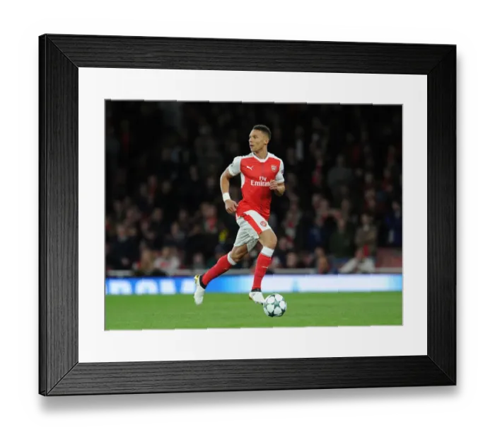 Framed Print : Arsenal vs Ludogorets: Kieran Gibbs in Action at Emirates Stadium (UEFA Champions League, 2016-17)