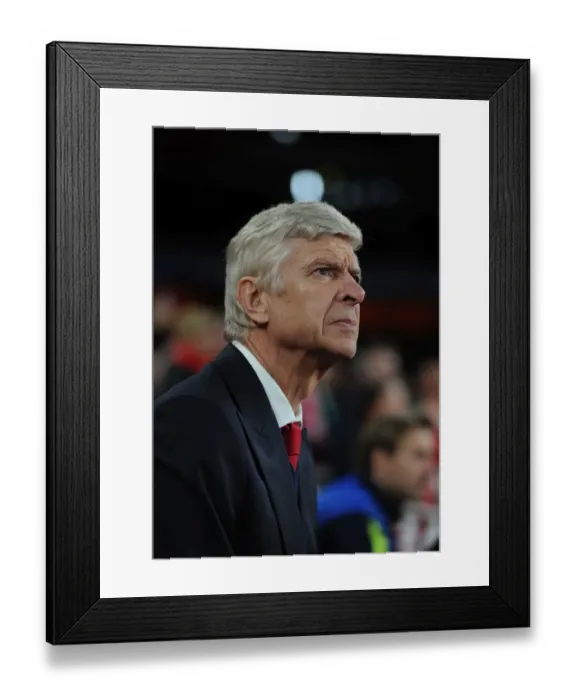 Framed Print : Arsene Wenger: Arsenal FC vs. PFC Ludogorets Razgrad, UEFA Champions League, 2016