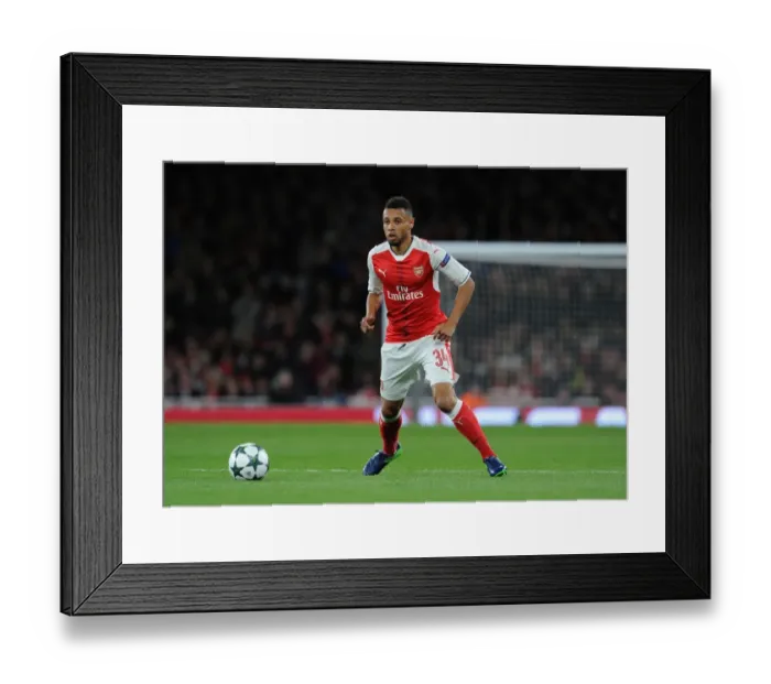 Framed Print : Arsenal's Coquelin Faces Ludogorets in 2016-17 Champions League Clash