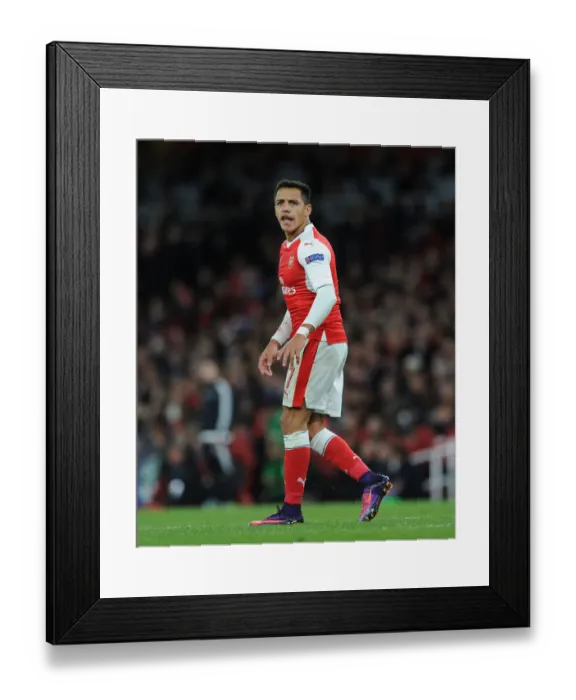 Framed Print : Arsenal's Alexis Sanchez in Action against Ludogorets Razgrad in 2016-17 UEFA Champions League