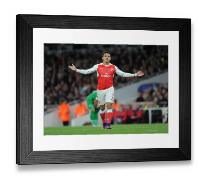 Framed Print : Alexis Sanchez: Arsenal's Star Performer in UEFA Champions League Clash Against Ludogorets Razgrad