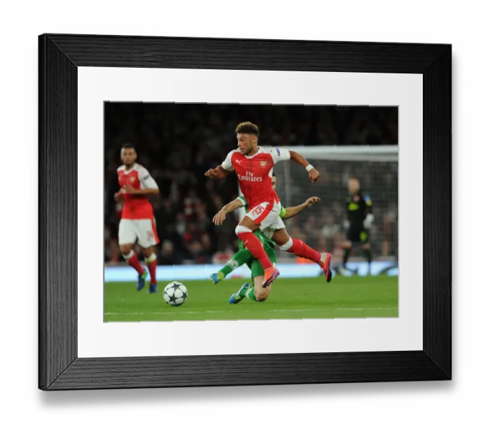 Framed Print : Arsenal's Oxlade-Chamberlain Shines in Champions League Clash Against Ludogorets Framed Print : Arsenal's Oxlade-Chamberlain Shines in Champions League Clash Against Ludogorets