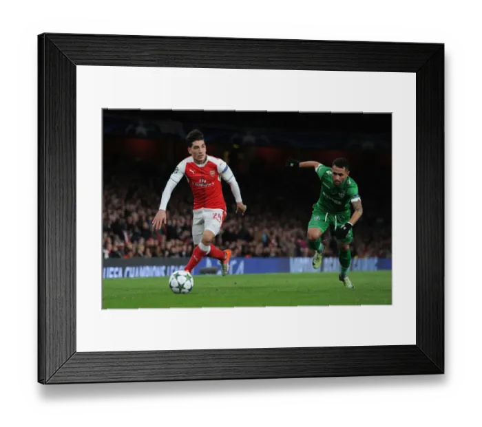 Framed Print : Arsenal vs Ludogorets: Hector Bellerin Clashes with Wanderson in 2016-17 UEFA Champions League