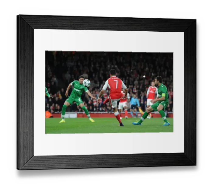Framed Print : Alexis Sanchez Scores for Arsenal Against Ludogorets Razgrad in 2016-17 UEFA Champions League Framed Print : Alexis Sanchez Scores for Arsenal Against Ludogorets Razgrad in 2016-17 UEFA Champions League